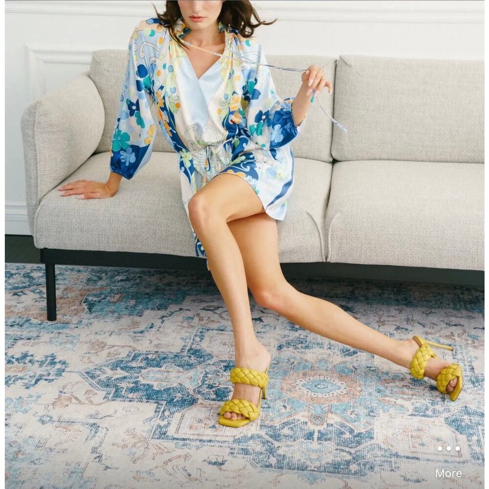 CIEBON Drea Floral Print Long Sleeve Minidress Size Small - Picture 3 of 7